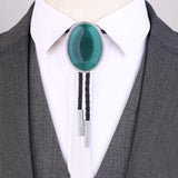 Maxbell Cowgirl Bolo Tie Necktie Adjustable with Pendant for Hoodies Anniversary Dark Green