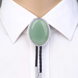 Maxbell Cowgirl Bolo Tie Necktie Adjustable with Pendant for Hoodies Anniversary Gray Green