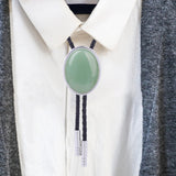 Maxbell Cowgirl Bolo Tie Necktie Adjustable with Pendant for Hoodies Anniversary Gray Green