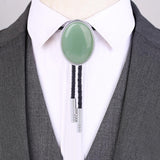 Maxbell Cowgirl Bolo Tie Necktie Adjustable with Pendant for Hoodies Anniversary Gray Green