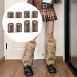 Maxbell 2Pcs Fashion Leg Warmers Boot Covers Cuff Cover Furry Costume Girls 15cm