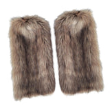 Maxbell 2Pcs Fashion Leg Warmers Boot Covers Cuff Cover Furry Costume Girls 15cm