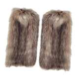 Maxbell 2Pcs Fashion Leg Warmers Boot Covers Cuff Cover Furry Costume Girls 15cm