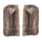 Maxbell 2Pcs Fashion Leg Warmers Boot Covers Cuff Cover Furry Costume Girls 15cm