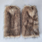 Maxbell 2Pcs Fashion Leg Warmers Boot Covers Cuff Cover Furry Costume Girls 15cm