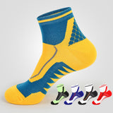 Maxbell 1 Pair Men Crew Socks Breathable Athletic Sports Ankle Socks for Football Black