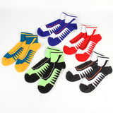 Maxbell 1 Pair Men Crew Socks Breathable Athletic Sports Ankle Socks for Football Black