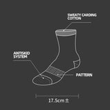 Maxbell 1 Pair Men Crew Socks Breathable Athletic Sports Ankle Socks for Football Black