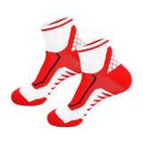 Maxbell 1 Pair Men Crew Socks Breathable Athletic Sports Ankle Socks for Football Red