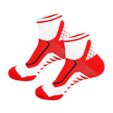 Maxbell 1 Pair Men Crew Socks Breathable Athletic Sports Ankle Socks for Football Red