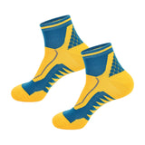 Maxbell 1 Pair Men Crew Socks Breathable Athletic Sports Ankle Socks for Football Yellow