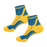 Maxbell 1 Pair Men Crew Socks Breathable Athletic Sports Ankle Socks for Football Yellow