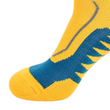 Maxbell 1 Pair Men Crew Socks Breathable Athletic Sports Ankle Socks for Football Yellow