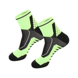 Maxbell 1 Pair Men Crew Socks Breathable Athletic Sports Ankle Socks for Football Green