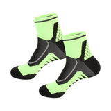 Maxbell 1 Pair Men Crew Socks Breathable Athletic Sports Ankle Socks for Football Green