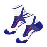 Maxbell 1 Pair Men Crew Socks Breathable Athletic Sports Ankle Socks for Football Blue