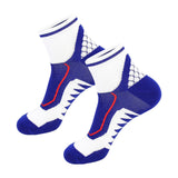 Maxbell 1 Pair Men Crew Socks Breathable Athletic Sports Ankle Socks for Football Blue