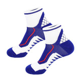 Maxbell 1 Pair Men Crew Socks Breathable Athletic Sports Ankle Socks for Football Blue