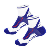 Maxbell 1 Pair Men Crew Socks Breathable Athletic Sports Ankle Socks for Football Blue