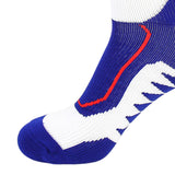 Maxbell 1 Pair Men Crew Socks Breathable Athletic Sports Ankle Socks for Football Blue