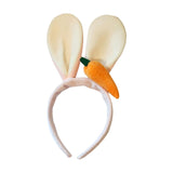 Maxbell Bunny Ears Headband Hair Hoop Anime Cosplay Animal Headdress for Women Girls Pink