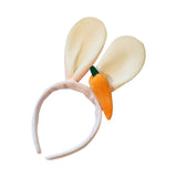 Maxbell Bunny Ears Headband Hair Hoop Anime Cosplay Animal Headdress for Women Girls Pink