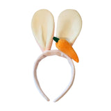 Maxbell Bunny Ears Headband Hair Hoop Anime Cosplay Animal Headdress for Women Girls Pink