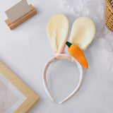 Maxbell Bunny Ears Headband Hair Hoop Anime Cosplay Animal Headdress for Women Girls Pink