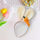 Maxbell Bunny Ears Headband Hair Hoop Anime Cosplay Animal Headdress for Women Girls Pink