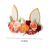Maxbell Rabbit Ear Flower Crown Headband Easter Fancy Dress Accessory Weddings StyleA