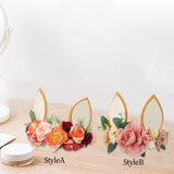 Maxbell Rabbit Ear Flower Crown Headband Easter Fancy Dress Accessory Weddings StyleA