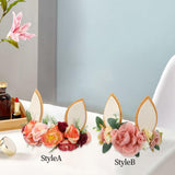 Maxbell Rabbit Ear Flower Crown Headband Easter Fancy Dress Accessory Weddings StyleA