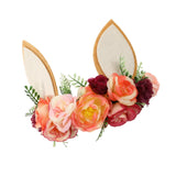 Maxbell Rabbit Ear Flower Crown Headband Easter Fancy Dress Accessory Weddings StyleA