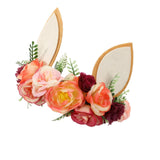 Maxbell Rabbit Ear Flower Crown Headband Easter Fancy Dress Accessory Weddings StyleA