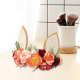 Maxbell Rabbit Ear Flower Crown Headband Easter Fancy Dress Accessory Weddings StyleA