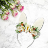 Maxbell Girls Flowers Headwear Comfortable Decorative Ears Headband for Party Decor