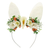 Maxbell Girls Flowers Headwear Comfortable Decorative Ears Headband for Party Decor