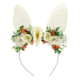 Maxbell Girls Flowers Headwear Comfortable Decorative Ears Headband for Party Decor