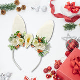 Maxbell Girls Flowers Headwear Comfortable Decorative Ears Headband for Party Decor