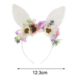 Maxbell Rabbit Ear Headband Costume for Masquerade Performance Girls Women