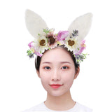 Maxbell Rabbit Ear Headband Costume for Masquerade Performance Girls Women