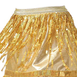 Maxbell Sequin Tassel Skirt Boho Fashion Sequins Fringe Skirt for Party Rave Women M Aureate