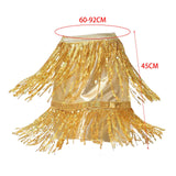 Maxbell Sequin Tassel Skirt Boho Fashion Sequins Fringe Skirt for Party Rave Women M Aureate