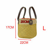 Maxbell Flower Basket Hand Woven Storage Bin for Indoor Outdoor Living Room Garden L 22cmx17cm