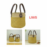 Maxbell Flower Basket Hand Woven Storage Bin for Indoor Outdoor Living Room Garden L 22cmx17cm
