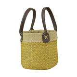 Maxbell Flower Basket Hand Woven Storage Bin for Indoor Outdoor Living Room Garden L 22cmx17cm
