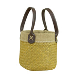 Maxbell Flower Basket Hand Woven Storage Bin for Indoor Outdoor Living Room Garden M 19cmx15cm
