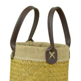 Maxbell Flower Basket Hand Woven Storage Bin for Indoor Outdoor Living Room Garden S 16cmx13cm