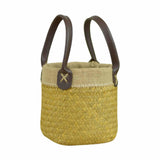 Maxbell Flower Basket Hand Woven Storage Bin for Indoor Outdoor Living Room Garden S 16cmx13cm