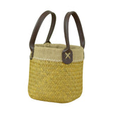 Maxbell Flower Basket Hand Woven Storage Bin for Indoor Outdoor Living Room Garden S 16cmx13cm